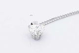 1.02ctw Lab Grown Heart Shaped Diamond Necklace 14k White Gold 1.9g Eb0125wwxdu