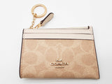 Coach Mini Skinny Sand Beige Signature Coated Canvas Id Case Do0325orde