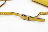 Valentino Garavani Yellow Lime Green Leather Rockstud Crossbody Bag Eb0826lrxde