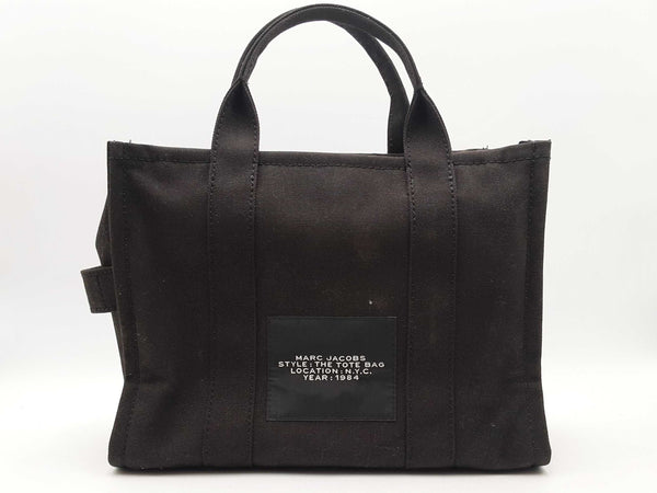 Marc Jacobs The Tote Bag Black Canvas Hand Bag Sd1025orsa