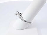0.91 Ctw Diamond & 18k Gold Cathedral Engagement Ring 4.6g Size 7.75 Fw0426ezxdu