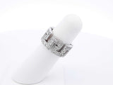 4.32 Cttw Diamond & Platinum Greek Key Eternity Band 14.6 Grams Size 5 Fw0625rzxdu