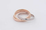 Cartier 18k Tricolor Gold Trinity Ring 5.7 Grams Size 48 Eb0326lxxzsa