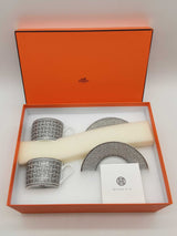 Hermes Mosaique Au 24 Gray Porcelain Cup Saucer Set 2 Do0426oxzde