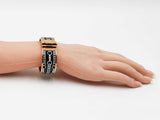 Hermès Balades Equestres 22mm Hinged Enamel Bangle Bracelet 6 Inch Fw0326oxzdu