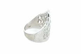 0.54cttw Diamond Shield Ring In 14k White Gold 7.3 Grams Size 7.25 Eb0926pxzsa