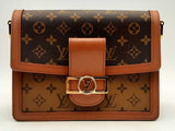 Louis Vuitton Dauphine Mm Reverse Monogram Brown Handbag Aa0525ezxsa