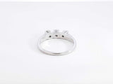 0.30 Cttw Diamond & 14k White Gold 3-stone Ring 2.2 Grams Size 5 Fw0426ozxdu