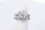 1.71ctw Diamond Wedding Set In 14k White Gold 7.3 Grams Size 4 Eb1125ixzdu