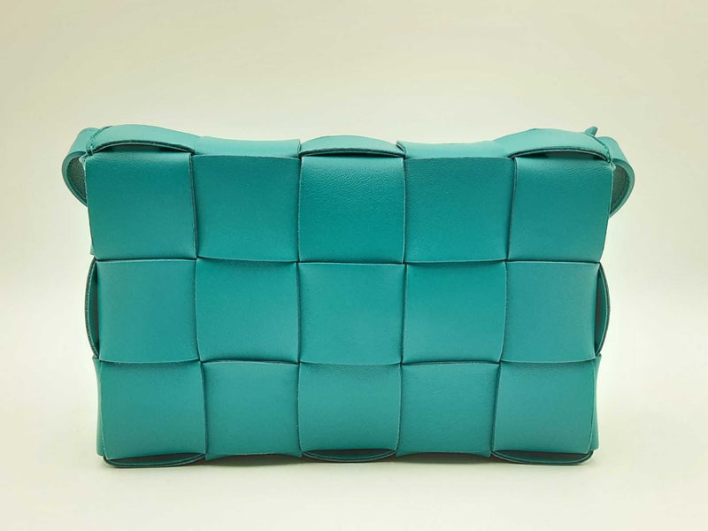 Bottega Veneta Teal Leather Cassette Crossbody Bag Eb0624ixzdu