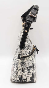 Disney X Dooney & Bourke Mickey Comics Black & White Shoulder Bag Sd0526wrdu