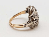 0.15 Cttw Diamonds 14k Two-tone Yellow White Gold 3.6g Ring Size 3 Do0525lxzde