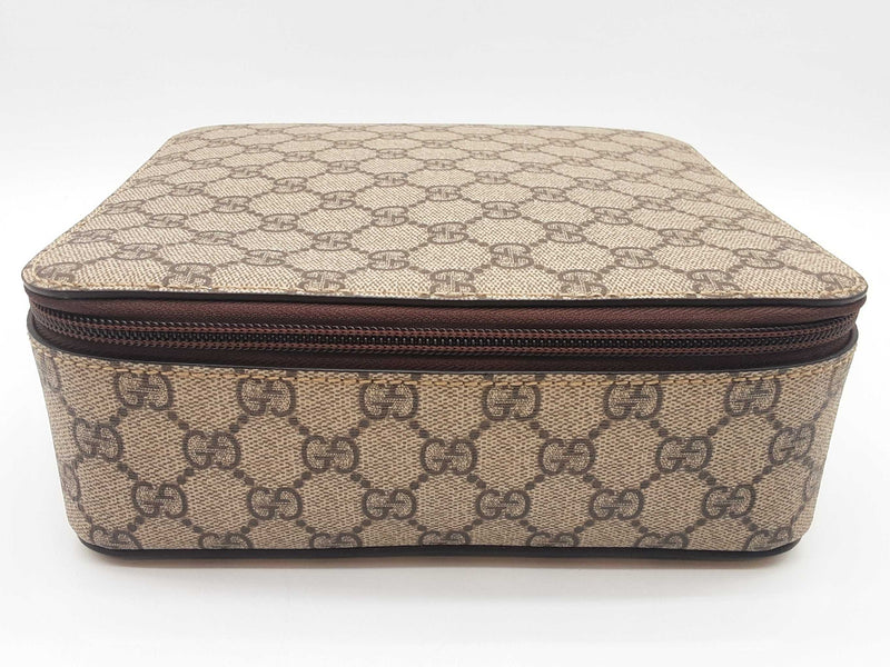 Gucci Tan Gg Supreme Coated Canvas Medium Packing Cube Do0325iorde