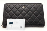 Chanel Quilted Caviar Zip Around Organizer Wallet Eb0926orxsa