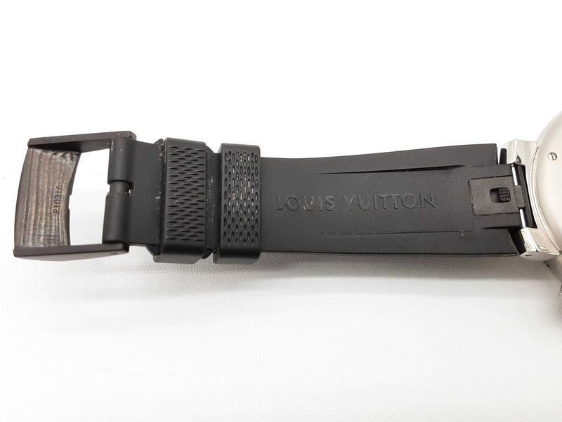 Louis Vuitton Qa173 44 Tambour Street Driver Green Steel Watch Do0425wwxzde