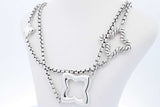 David Yurman Sterling Quatrefoil Box Chain Necklace 41.5g 35.5 Inch Eb1225orxde