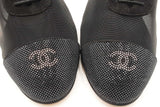 Chanel Mesh Crystal Cap Toe Cc Lace Up Oxfords Size 40 Eb1225lpxdu