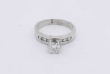 0.68cttw Diamond Ring In 14k White Gold 3.7 Grams Size 7.25 Eb0625izxsa