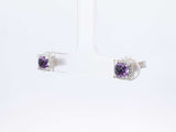 David Yurman Petite Chatelaine 925 & Amethyst Stud Earrings 2.2 Gram Fw0426oordu