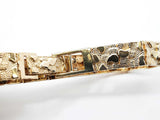 10k Yellow Gold Nugget Bracelet 13.5 Grams 7 Inch Fw0826izxdu