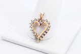 Approx. 0.2ctw Diamond Heart Pendant In 14k Yellow Gold 1.8 Grams Eb0125cxsa