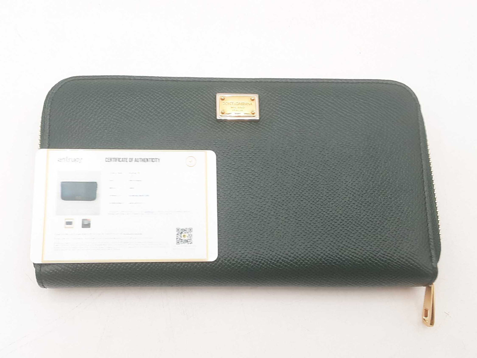 Dolce & Gabbana Leather Zip Around Green Wallet Sd0725lrzsa – Max Pawn