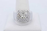0.94cttw Diamond Ring In 14k White Gold 15 Grams Size 11.5 Eb0426lcxzde