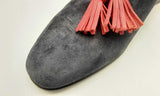 Burberry Navy Blue Suede Tassel Loafers Size 39 Eb0423lxzsa