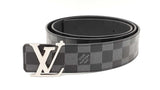 Louis Vuitton Damier Graphite Belt & Silver-tone Initiales Buckle Fw0525lrxdu