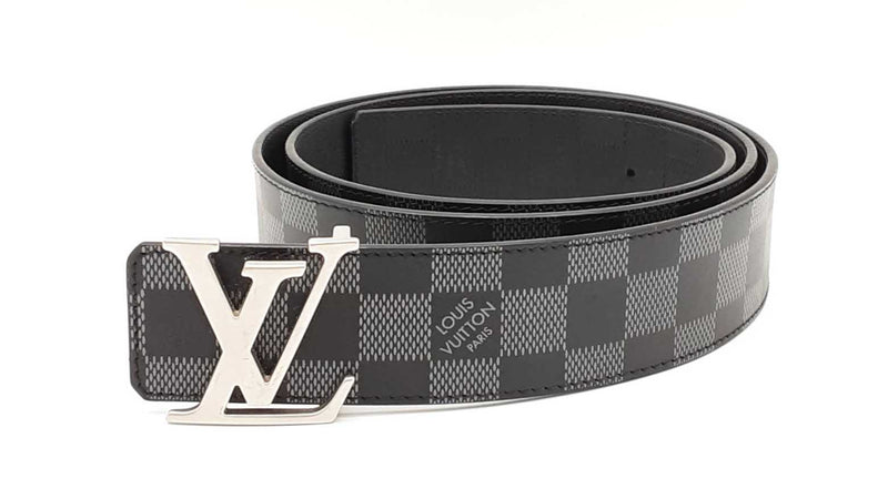 Louis Vuitton Damier Graphite Belt & Silver-tone Initiales Buckle Fw0525lrxdu