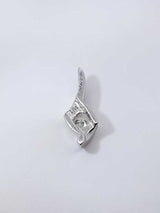 0.21 Cttw Diamond Twist Drop Pendant In 14k White Gold 1.1 Grams Fw0426lwrdu