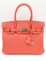 Hermes Birkin 30 Rose Jaipur Pink Epsom Palladium Handbag Do0825llrxzde