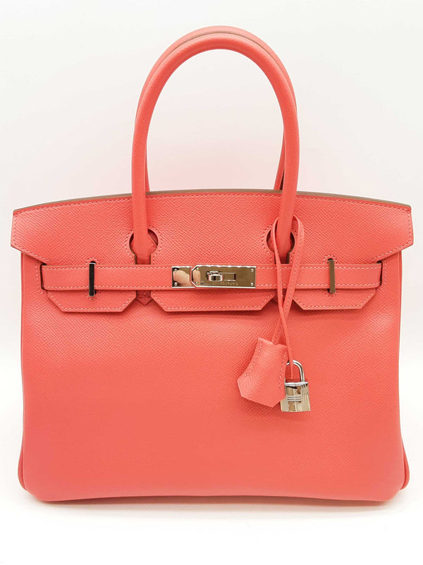 Hermes Birkin 30 Rose Jaipur Pink Epsom Palladium Handbag Do0825llrxzde
