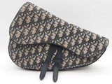Christian Dior Saddle Tan Navy Oblique Logo Canvas Crossbody Bag Do0425loxzde