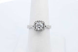0.50ctw Diamond Ring In 10k White Gold 2.5 Grams Size 7 Eb0825osxde