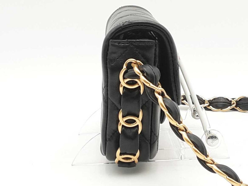 Chanel Mini Flap Bag With Cc Chain Black Handbag Aa0625wxzxsa