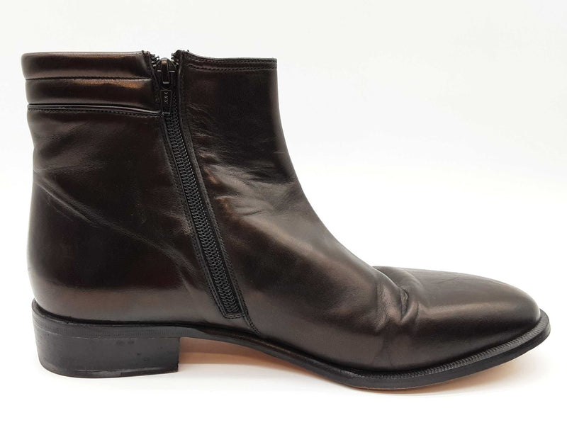 Stamati Mastroianni Black Leather Ankle Boots Size 10.5m Womens Do0925orxde