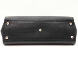 Salvatore Ferragamo Gancini Shoulder Bag In Black Leather Fw0925lordu