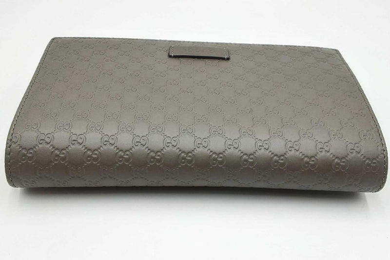 Gucci Guccissima Wallet Crossbody In Grey Leather Eb0724wrxdu