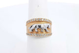 18k Yellow Gold Panther Ring 8.8 Grams Size 7 Eb1024ricsa