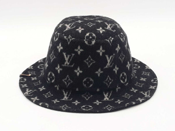 Louis Vuitton Bob Wool Bucket Hat Black Size Small Aa0925lexsa