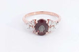 14k Rose Gold Gemstone & Cubic Zirconia Ring 2.6 Grams Size 6 Eb0125exsa