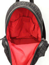 Christian Louboutin Zip N Flap Backpack In Monogram Logo Jacquard Fw0526rxzdu