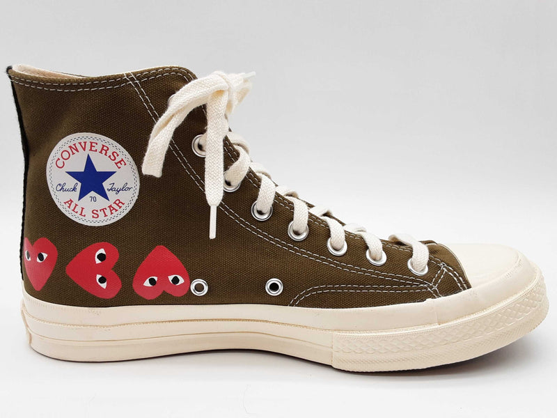 Converse X Comme Des Garcons Chuck Multi Hearts Green Shoes Us 9 M Do0825wrde