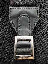 Fendi Fendiness Backpack In Black Ff Logo Jacquard Canvas & Leather Fw0626wzxdu