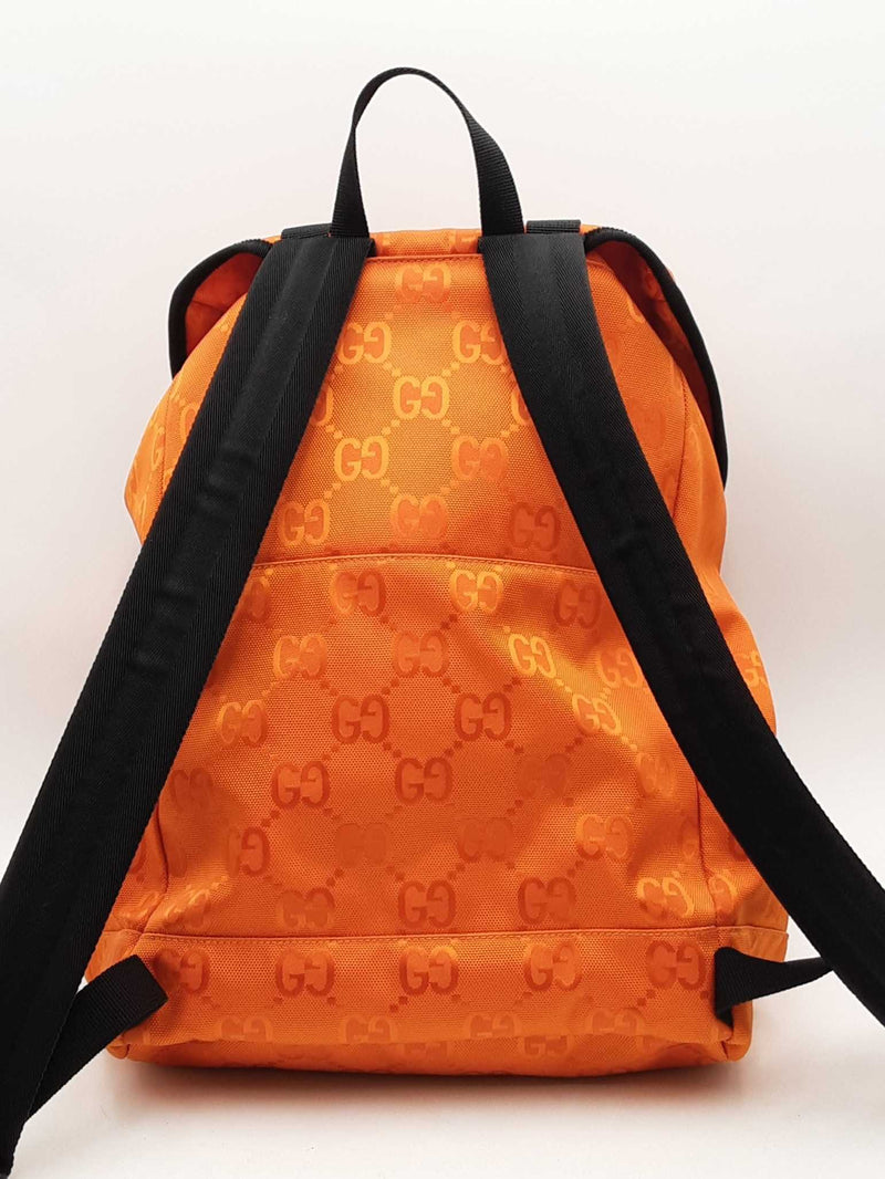 Gucci Gg Nylon Off The Grid Orange Backpack Eb1124ixzsa