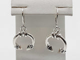 King Baby Punk Spikes 0.925 Silver 7.8g Hoop Leverback Earrings Do0726wxde
