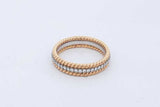 Tiffany & Co. Rope Diamond 18k Yellow Gold Platinum Ring 6.6g Sz 7.5 Eb826orxzde