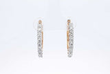 Approx. 1.1ctw Diamond Hoop Earrings In 14k Yellow Gold 4.6 Grams Eb0924lixdu