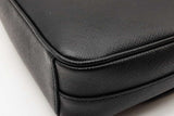 Prada Black Saffiano Leather Pattina Flap Shoulder Bag Eb1026wrxde
